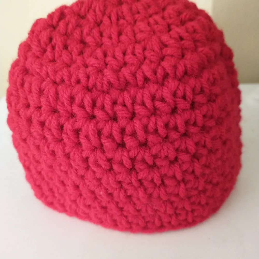 Handmade Newborn Baby‎ Crochet Red Hat Beanie Cap Christmas
